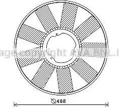 Ava Quality Cooling MEC276 - Крильчатка вентилятора, охолодження двигуна autocars.com.ua