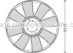 Ava Quality Cooling MEC280 - Крильчатка вентилятора, охолодження двигуна autocars.com.ua