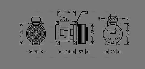 Ava Quality Cooling ME K190 - Компресор, кондиціонер autocars.com.ua