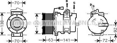 Ava Quality Cooling MEK249 - Компресор, кондиціонер autocars.com.ua