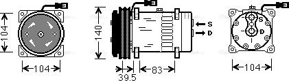 Ava Quality Cooling MFAK004 - Компресор, кондиціонер autocars.com.ua