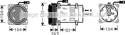 Ava Quality Cooling MFK004 - Компресор, кондиціонер autocars.com.ua