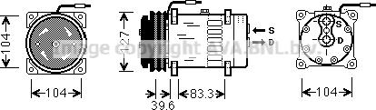 Ava Quality Cooling MFK002 - Компресор, кондиціонер autocars.com.ua