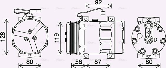 Ava Quality Cooling MFK053 - Компрессор кондиционера autodnr.net