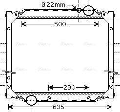 Ava Quality Cooling MN 2046 - Радіатор, охолодження двигуна autocars.com.ua