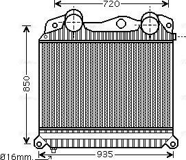 Ava Quality Cooling MN4076 - Интеркулер, теплообменник турбины avtokuzovplus.com.ua