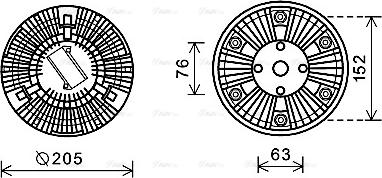 Ava Quality Cooling MNC067 - Зчеплення, вентилятор радіатора autocars.com.ua