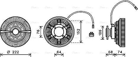 Ava Quality Cooling MNC071 - Зчеплення, вентилятор радіатора autocars.com.ua