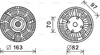 Ava Quality Cooling MNC073 - Сцепление, вентилятор радиатора avtokuzovplus.com.ua