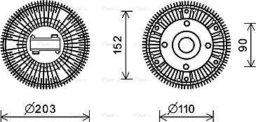 Ava Quality Cooling MNC081 - Зчеплення, вентилятор радіатора autocars.com.ua