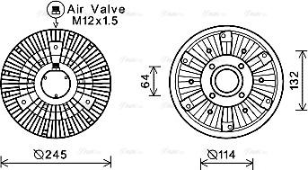 Ava Quality Cooling MNC085 - Зчеплення, вентилятор радіатора autocars.com.ua