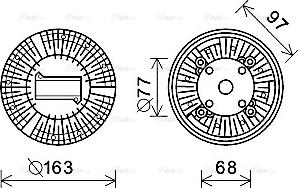 Ava Quality Cooling MNC089 - Зчеплення, вентилятор радіатора autocars.com.ua