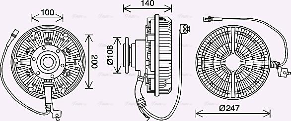 Ava Quality Cooling MNC093 - Зчеплення, вентилятор радіатора autocars.com.ua