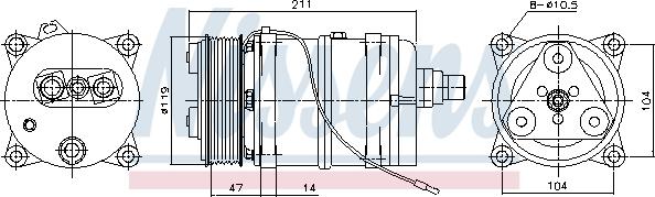 Ava Quality Cooling MNK164 - Компресор, кондиціонер autocars.com.ua