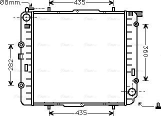 Ava Quality Cooling MS 2038 - Радіатор, охолодження двигуна autocars.com.ua