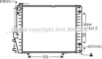 Ava Quality Cooling MS 2072 - Радіатор, охолодження двигуна autocars.com.ua