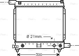 Ava Quality Cooling MS 2137 - Радіатор, охолодження двигуна autocars.com.ua