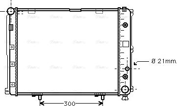 Ava Quality Cooling MS 2148 - Радіатор, охолодження двигуна autocars.com.ua