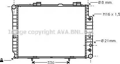 Ava Quality Cooling MS 2189 - Радіатор, охолодження двигуна autocars.com.ua