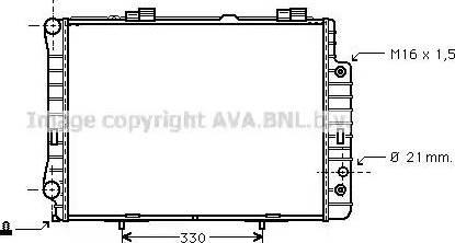 Ava Quality Cooling MS 2190 - Радіатор, охолодження двигуна autocars.com.ua