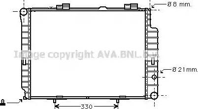 Ava Quality Cooling MS 2191 - Радіатор, охолодження двигуна autocars.com.ua