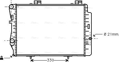 Ava Quality Cooling MS 2212 - Радіатор, охолодження двигуна autocars.com.ua