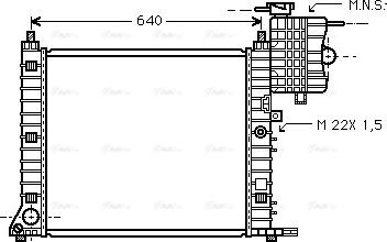 Ava Quality Cooling MS 2213 - Радиатор, охлаждение двигателя avtokuzovplus.com.ua