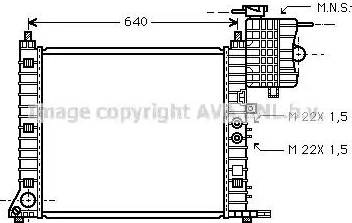 Ava Quality Cooling MS2218 - Радиатор, охлаждение двигателя avtokuzovplus.com.ua