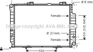 Ava Quality Cooling MS 2228 - Радиатор, охлаждение двигателя autodnr.net