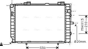 Ava Quality Cooling MS 2229 - Радіатор, охолодження двигуна autocars.com.ua