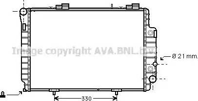 Ava Quality Cooling MS 2230 - Радиатор, охлаждение двигателя avtokuzovplus.com.ua