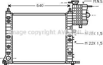 Ava Quality Cooling MS 2243 - Радиатор, охлаждение двигателя avtokuzovplus.com.ua