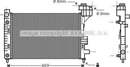 Ava Quality Cooling MS2246 - Радіатор, охолодження двигуна autocars.com.ua