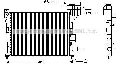 Ava Quality Cooling MS 2247 - Радіатор, охолодження двигуна autocars.com.ua