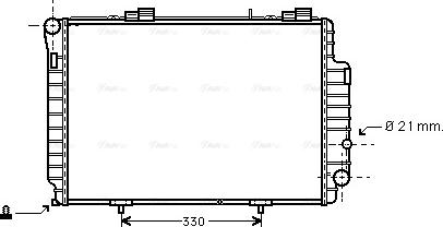 Ava Quality Cooling MS 2263 - Радиатор, охлаждение двигателя avtokuzovplus.com.ua