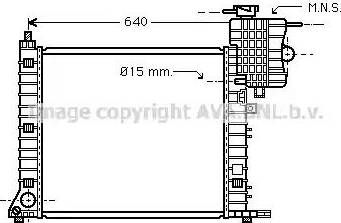 Ava Quality Cooling MS 2264 - Радиатор, охлаждение двигателя avtokuzovplus.com.ua