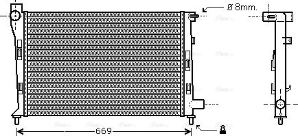 Ava Quality Cooling MS 2281 - Радиатор, охлаждение двигателя avtokuzovplus.com.ua