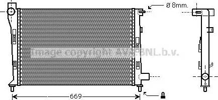 Ava Quality Cooling MSA2281 - Радиатор, охлаждение двигателя avtokuzovplus.com.ua