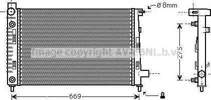 Ava Quality Cooling MS 2282 - Радиатор, охлаждение двигателя avtokuzovplus.com.ua