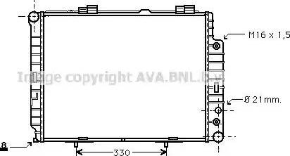 Ava Quality Cooling MS 2283 - Радіатор, охолодження двигуна autocars.com.ua