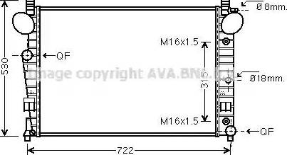 Ava Quality Cooling MS 2301 - Радіатор, охолодження двигуна autocars.com.ua