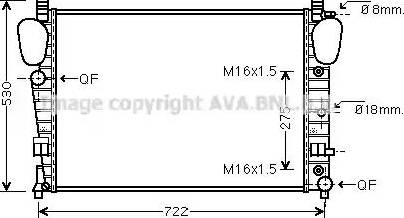 Ava Quality Cooling MS 2306 - Радіатор, охолодження двигуна autocars.com.ua