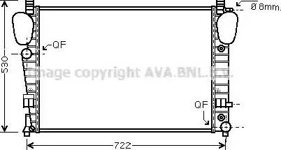 Ava Quality Cooling MS 2311 - Радіатор, охолодження двигуна autocars.com.ua