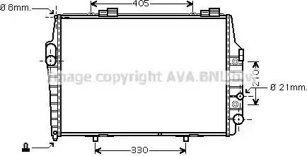 Ava Quality Cooling MS 2321 - Радіатор, охолодження двигуна autocars.com.ua