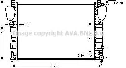 Ava Quality Cooling MS 2334 - Радіатор, охолодження двигуна autocars.com.ua