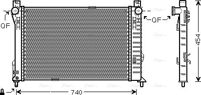 Ava Quality Cooling MS 2338 - Радіатор, охолодження двигуна autocars.com.ua