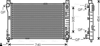 Ava Quality Cooling MS 2339 - Радиатор, охлаждение двигателя avtokuzovplus.com.ua