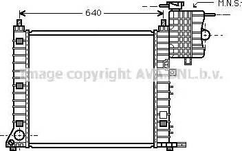 Ava Quality Cooling MS 2348 - Радіатор, охолодження двигуна autocars.com.ua