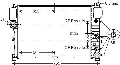 Ava Quality Cooling MS 2492 - Радіатор, охолодження двигуна autocars.com.ua