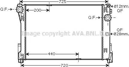 Ava Quality Cooling MS2591 - Радіатор, охолодження двигуна autocars.com.ua